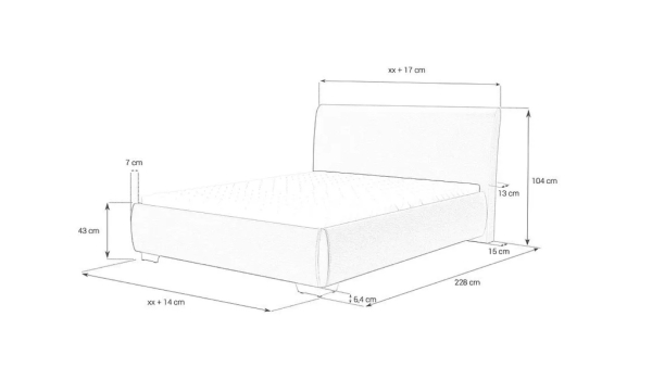 Gepolstertes Bett - ART81205